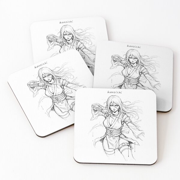 Item preview, Beautiful Cool Kunochi Manga Sketch: Kunoichi designed and sold by Shigen16.