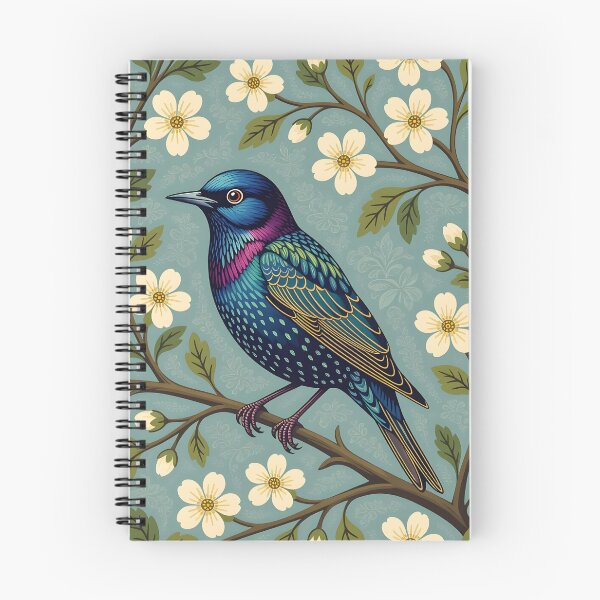 Item preview, A charming wide-eyed starling bird perched on a branch designed and sold by Ponted.