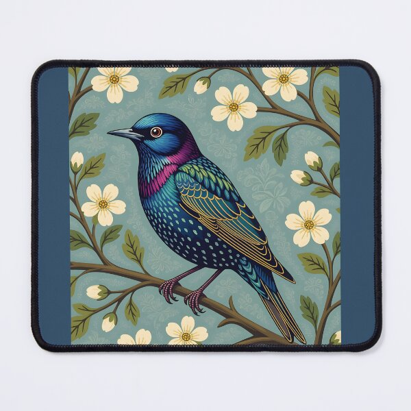 Item preview, A charming wide-eyed starling bird perched on a branch designed and sold by Ponted.