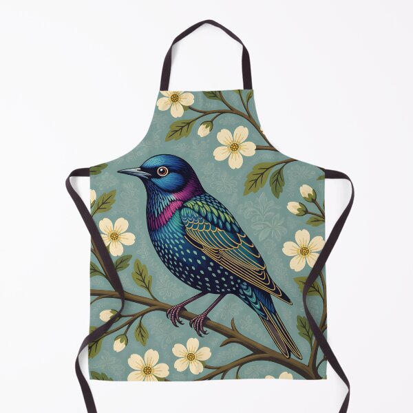 Item preview, A charming wide-eyed starling bird perched on a branch designed and sold by Ponted.