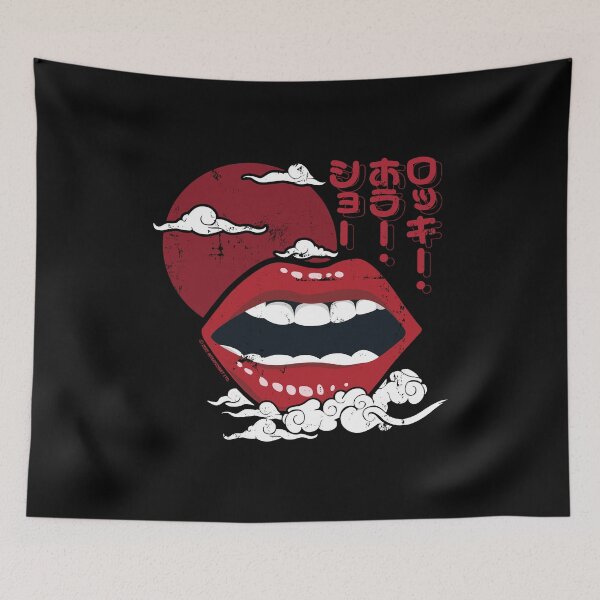 Item preview,  Rocky Horror Show Japanese Red Rising Sun Lips designed and sold by All-And-Every.