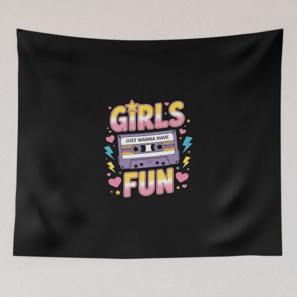 Item preview, Girls Just Wanna Have Fun Women Girl 80's 1980s 70's 18 designed and sold by DigitaldeligArt.
