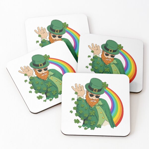 Item preview, Cool Leprechaun Rainbow Art – Funny St. Patrick’s Day Irish Shamrock Design designed and sold by BrainBubbleArt.