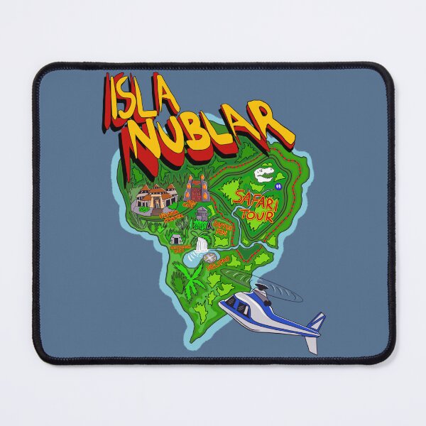 Item preview, Isla Nublar Park Map Sci-Fi Movie designed and sold by Jamie Collins.