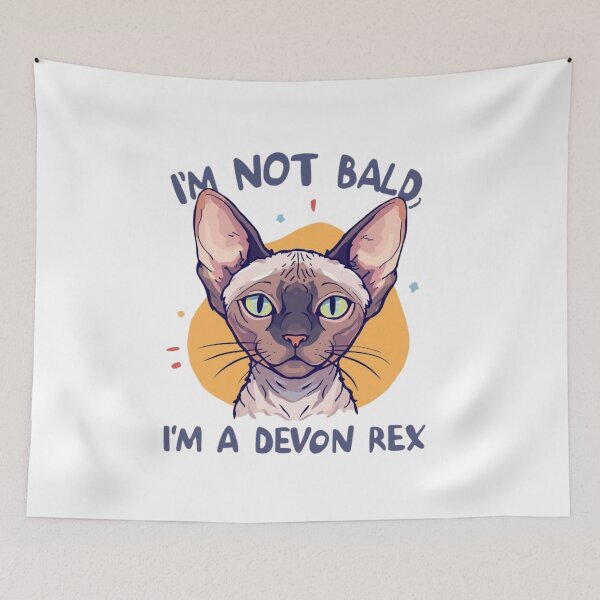 Item preview, I’m Not Bald, I’m a Devon Rex Cat T-Shirt – Funny Hairless Cat Lover Tee designed and sold by Lamagift.