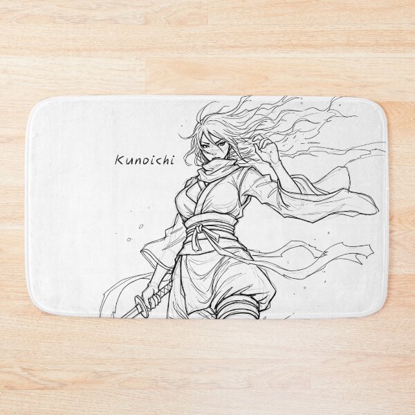 Item preview, Beautiful Cool Kunochi Manga Sketch: Kunoichi III designed and sold by Shigen16.