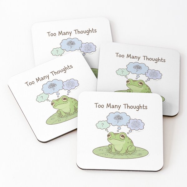 Item preview, Overthinking Frog Sticker – Too Many Thoughts Anxiety Meme Shirt designed and sold by ZyxDes.