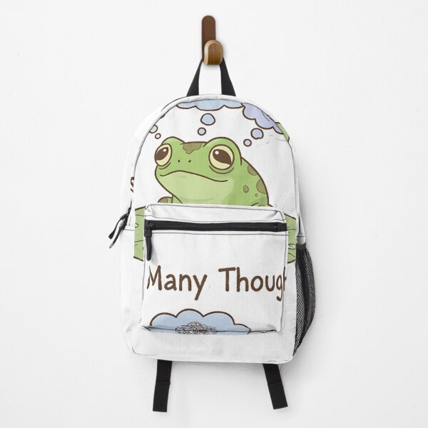 Item preview, Overthinking Frog Sticker – Too Many Thoughts Anxiety Meme Shirt designed and sold by ZyxDes.