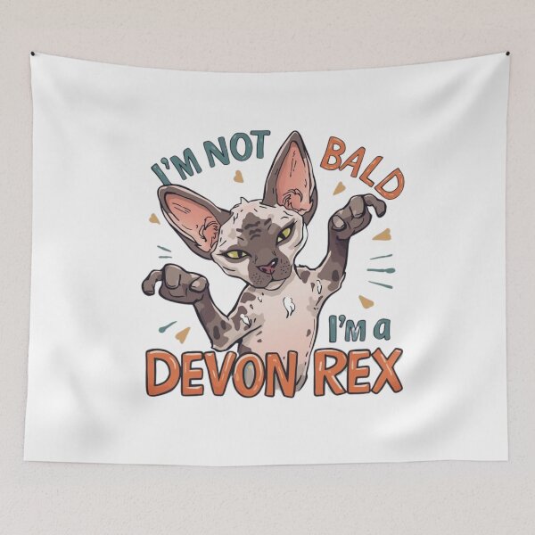 Item preview, I’m Not Bald, I’m a Devon Rex Cat T-Shirt – Funny Hairless Cat Lover Tee designed and sold by Lamagift.