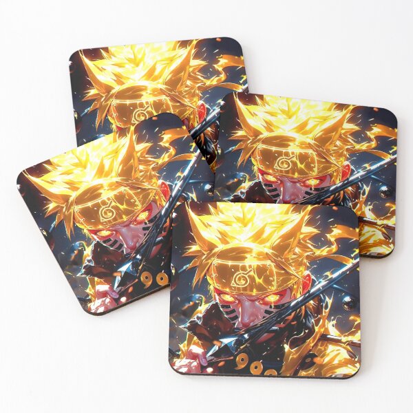 Item preview, Golden Nine-Tailed Ninja Awakening – Fiery Anime Warrior Art designed and sold by Dyan4.