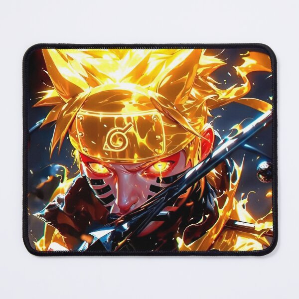 Item preview, Golden Nine-Tailed Ninja Awakening – Fiery Anime Warrior Art designed and sold by Dyan4.