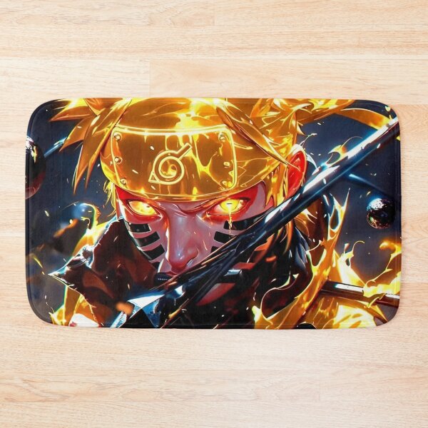 Item preview, Golden Nine-Tailed Ninja Awakening – Fiery Anime Warrior Art designed and sold by Dyan4.