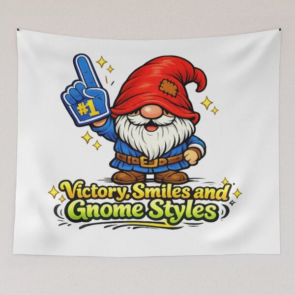 Item preview, Victory, Smiles and Gnome Styles – Cheerful Gnome Illustration designed and sold by Moriarty's Digital Visions.