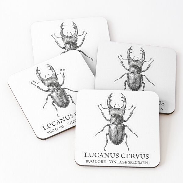 Item preview, Vintage Stag Beetle - Lucanus Cervus Scientific Illustration designed and sold by ai1art.