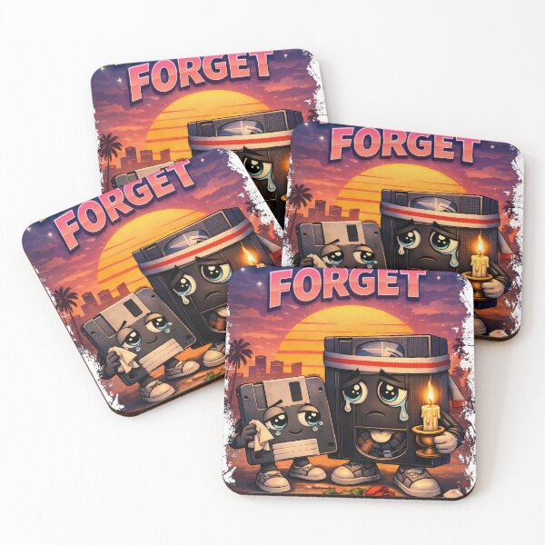 Item preview, We never forget funny retro tech style art designed and sold by 4Creative Media.
