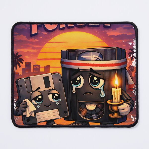 Item preview, We never forget funny retro tech style art designed and sold by 4Creative Media.