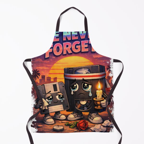 Item preview, We never forget funny retro tech style art designed and sold by 4Creative Media.