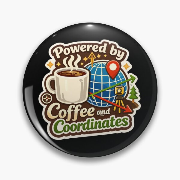 Item preview, Powered By Coffee And Coordinates Surveyor Power designed and sold by Virelo.