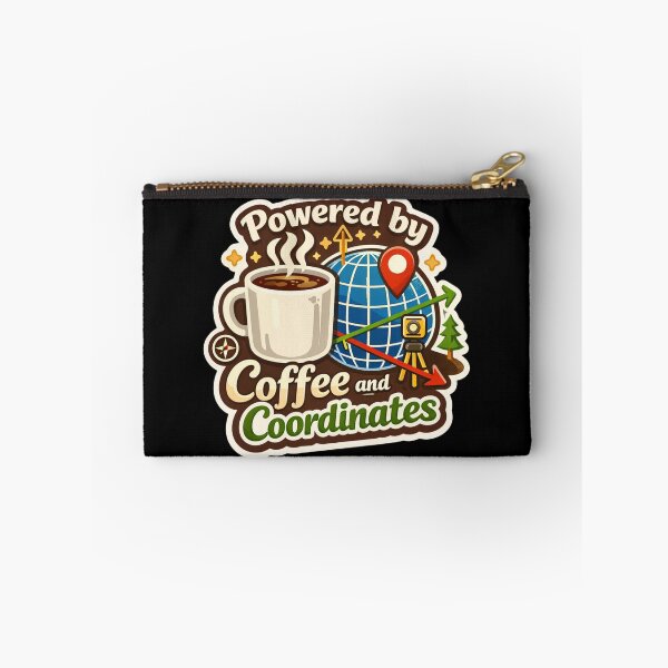 Item preview, Powered By Coffee And Coordinates Surveyor Power designed and sold by Virelo.