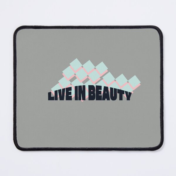 Item preview, Live in Beauty - Minimalist Geometric Pastel Quote Art designed and sold by BEAUTY EAST.