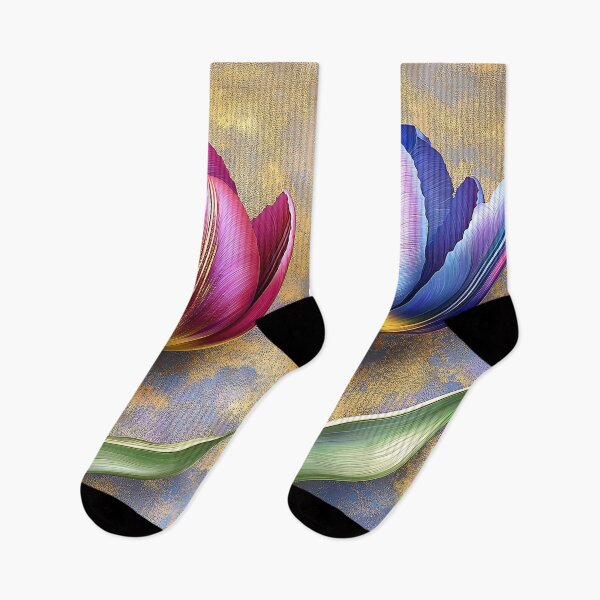 Artikelvorschau, Elegante 3D-Tulpen in Lila und Blau entworfen und verkauft von MargaretWiktor.