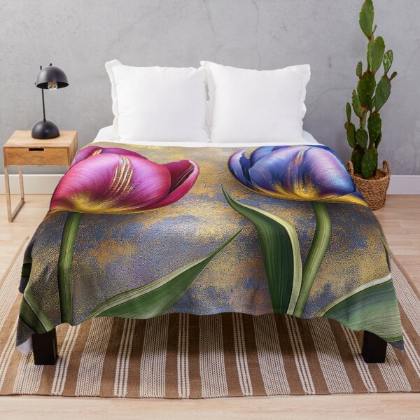 Artikelvorschau, Elegante 3D-Tulpen in Lila und Blau entworfen und verkauft von MargaretWiktor.