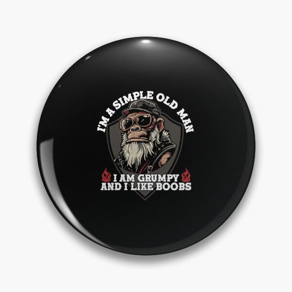 Item preview, The Grumpy Biker: Simple Old Man Heritage Shield designed and sold by Evaevonechi.