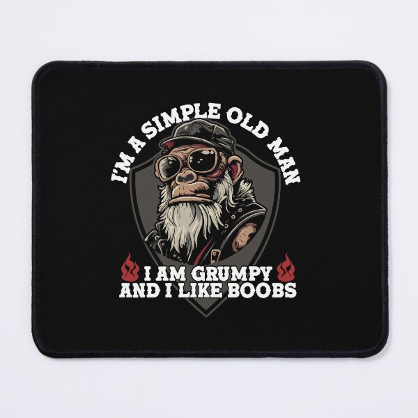 Item preview, The Grumpy Biker: Simple Old Man Heritage Shield designed and sold by Evaevonechi.