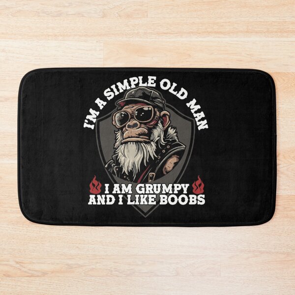 Item preview, The Grumpy Biker: Simple Old Man Heritage Shield designed and sold by Evaevonechi.