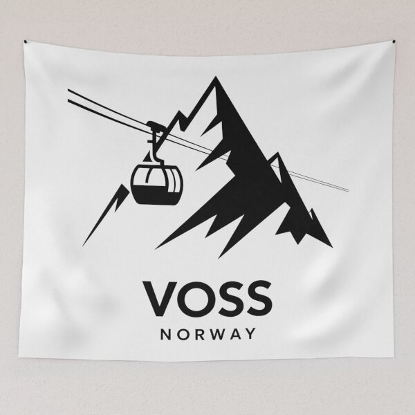 Item preview, Voss Norway Ski Resort Minimalist Mountain Graphic designed and sold by Nordic Echo.