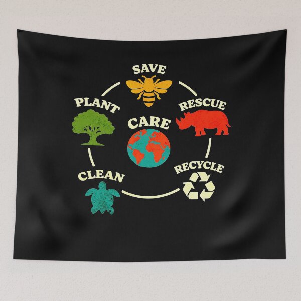 Item preview, Save Bees Rescue Animals Recycle Plastic Earth Day designed and sold by clothesy7.