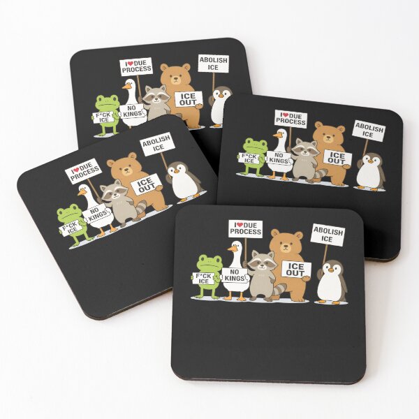 Item preview, Abolish ICE Cute Animals Due Process No Kings Art designed and sold by margamPagenberg.