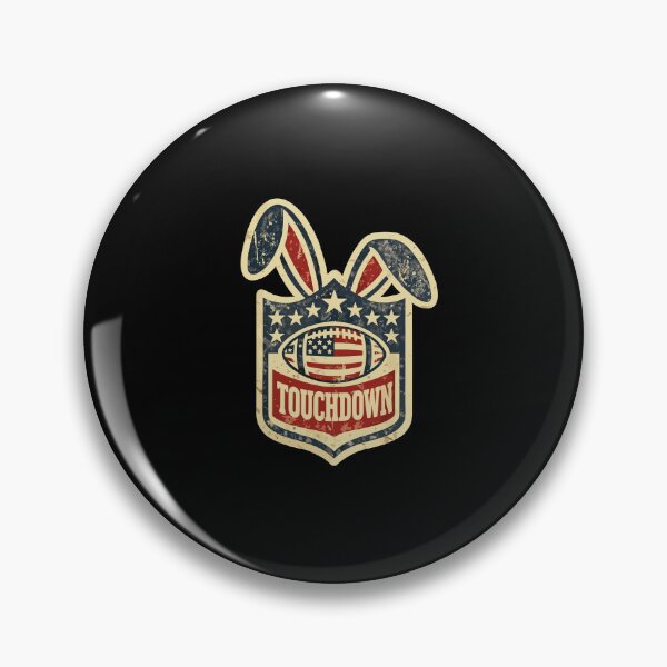 Item preview, Touchdown Bunny: Vintage Patriotic Football Shield designed and sold by Evaevonechi.