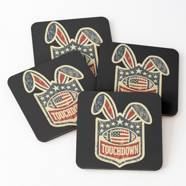 Item preview, Touchdown Bunny: Vintage Patriotic Football Shield designed and sold by Evaevonechi.