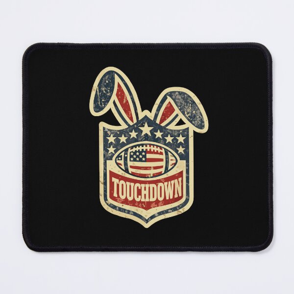 Item preview, Touchdown Bunny: Vintage Patriotic Football Shield designed and sold by Evaevonechi.