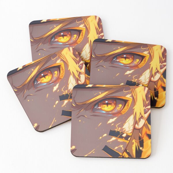 Item preview, Golden Flame Eye Awakening – Fierce Anime Ninja Close-Up Art designed and sold by Dyan4.