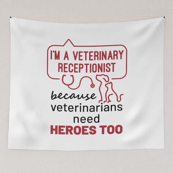 Item preview, Funny Veterinary Receptionist Heroes Veterinarian Front Desk designed and sold by jaygo.