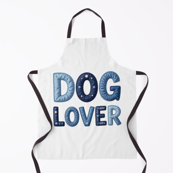 Item preview, DOG LOVER - IN BLUE FAUX LETTERING designed and sold by AlexOBrienArt.