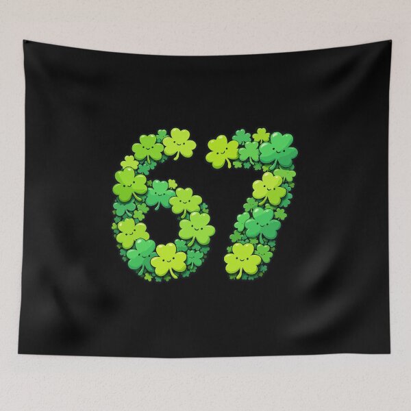 Item preview, 67 Shamrock Meme Design – Funny Six Seven Clover Number for St Patrick’s Day designed and sold by BrainBubbleArt.