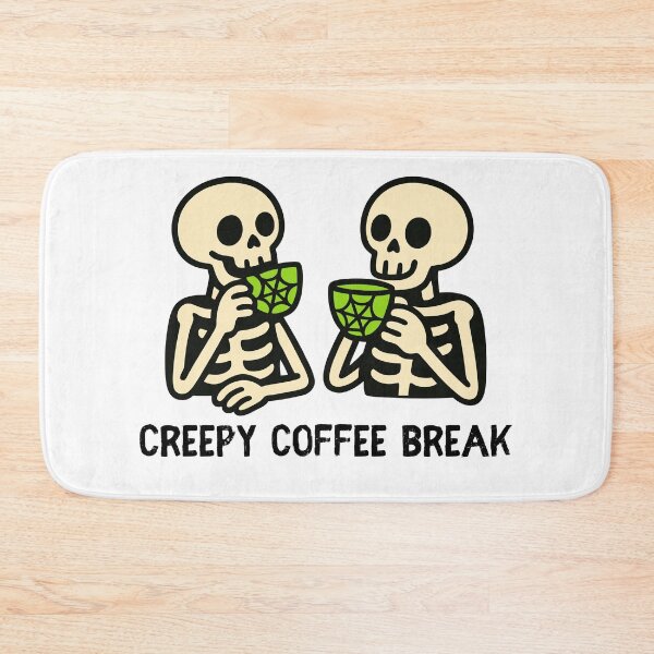 Item preview, Spooky Skeleton Coffee Break – Cute Halloween Skeletons Drinking Coffee Illustration designed and sold by Panda Creative Studio.