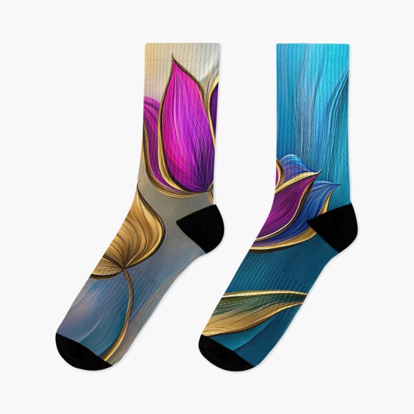 Artikelvorschau, Elegante 3D-Tulpen in Lila und Blau entworfen und verkauft von MargaretWiktor.