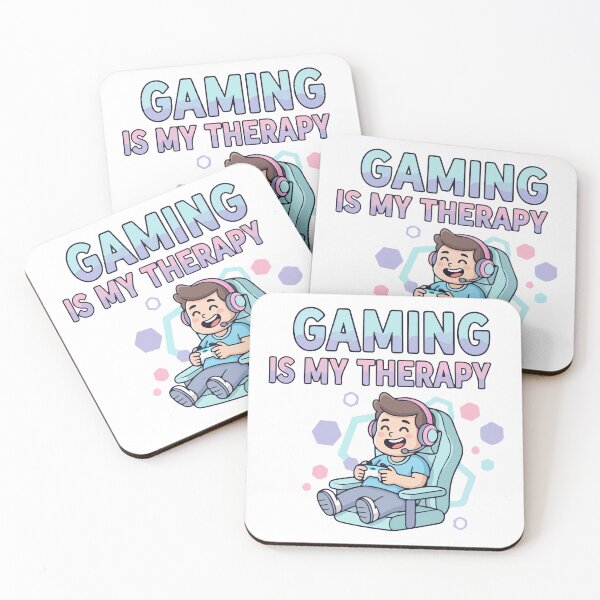 Item preview, Gaming Is My Therapy T Shirt  Funny Gamer Cartoon Design designed and sold by Design-Pro-21.