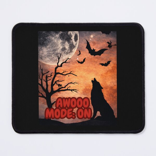 Item preview, Awooo Mode: ON Funny Halloween Dog Fool Moon Design designed and sold by furcen.