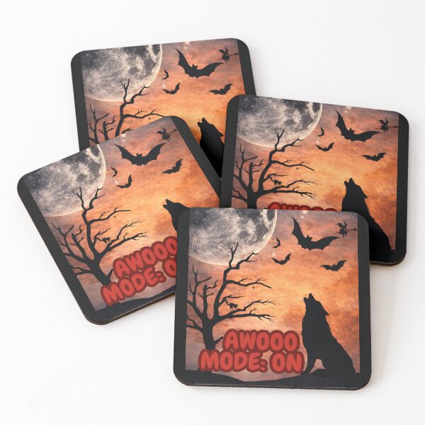 Item preview, Awooo Mode: ON Funny Halloween Dog Fool Moon Design designed and sold by furcen.