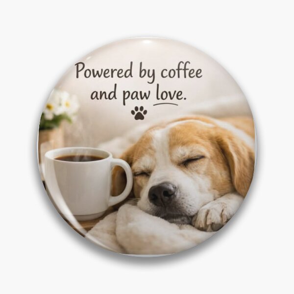 Item preview, Powered by coffee and paw love designed and sold by Fluffora.