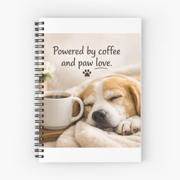 Item preview, Powered by coffee and paw love designed and sold by Fluffora.