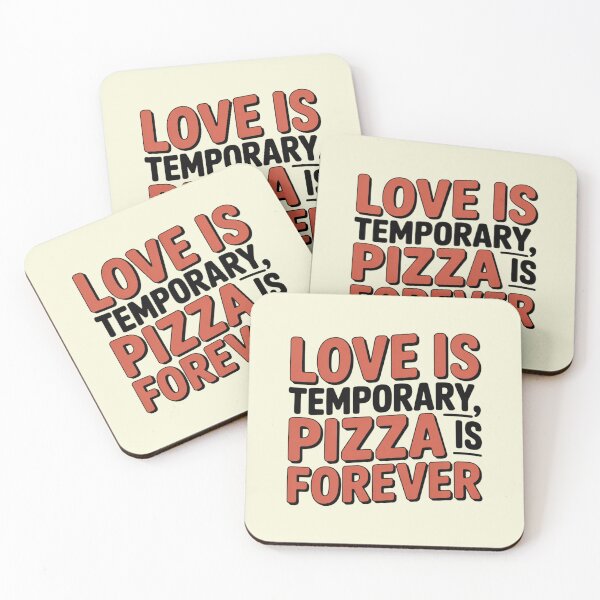 Item preview, Love Is Temporary Pizza Is Forever – Funny Valentine Quote Pizza Lover Design designed and sold by ABLAT-CREATIONS.