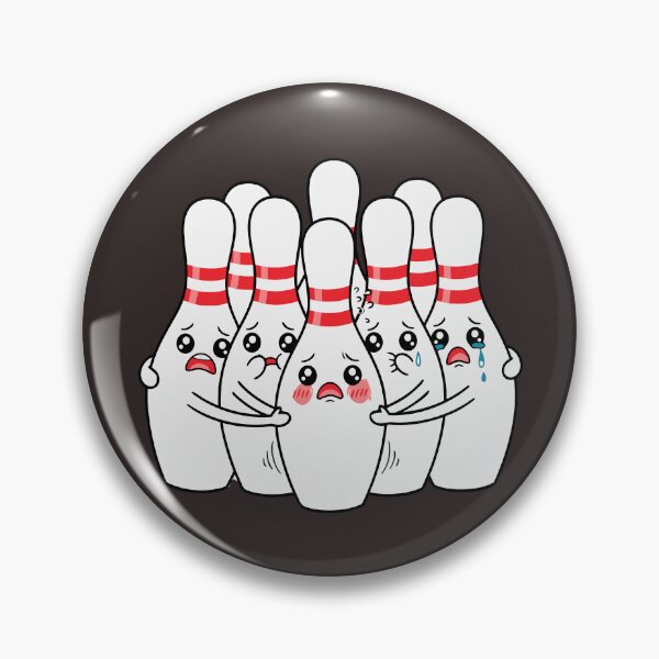 Item preview, Cartoon Bowling Scared Bowling Pins Funny Sport Bowler designed and sold by Colorfulman.