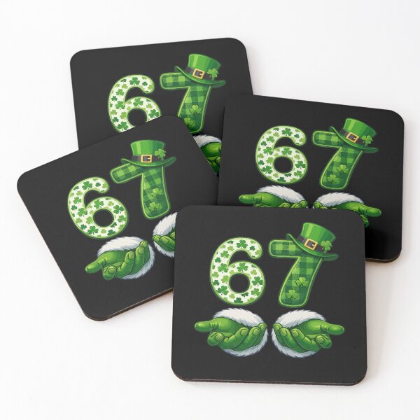 Item preview, 67 St Patrick’s Day Meme – Funny Six Seven Irish Lucky Number Leprechaun Shamrock Design designed and sold by BrainBubbleArt.