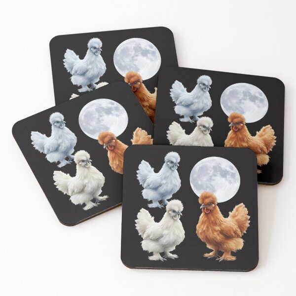 Item preview, Three Silkie Chicken Retro Graphic, Vintage Silkie Chicken Moon, Silkie Chicken, Funny, Chicken designed and sold by DesignDenDo ⭐⭐⭐⭐⭐.
